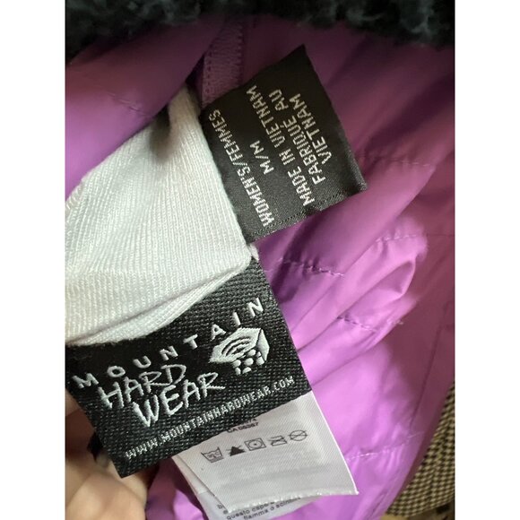 Mountain Hardwear Reversible Sherpa Fleece Womens Jacket Purple Blue Size Medium - Picture 10 of 16